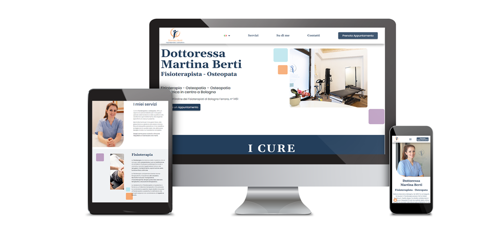 mockup sito web Martina Berti osteopata e fisioterapista