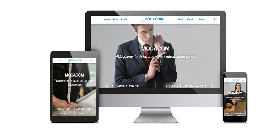 mockup sito web modacom